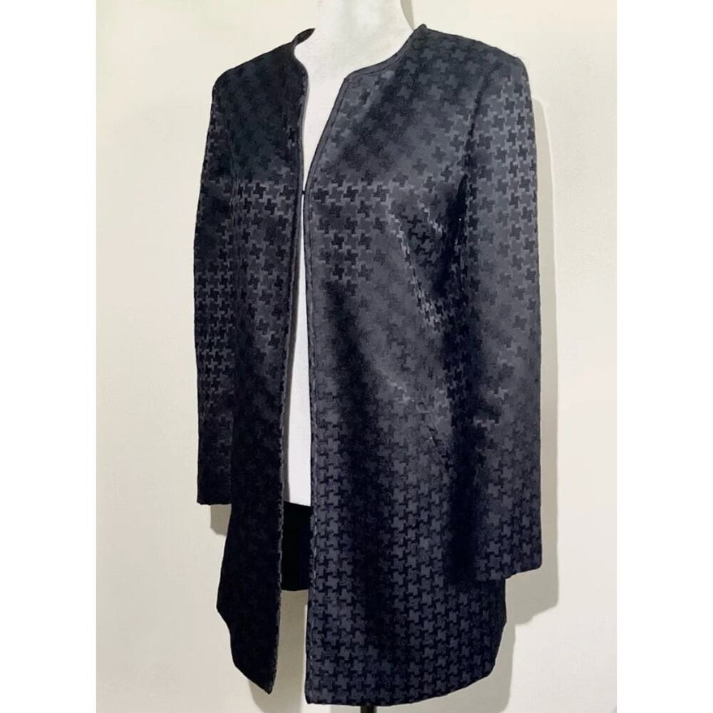 Karl Lagerfeld Black Jacquard Kimono Style Jacket